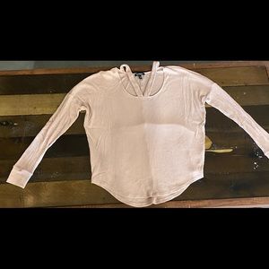 Express Oversized Light Pink V-Neck Sweater XS